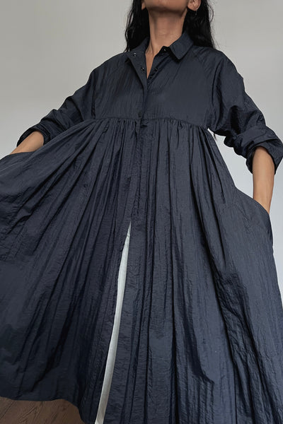 Ramowear 1980s Vintage Dark Gray Denim Trench Coat