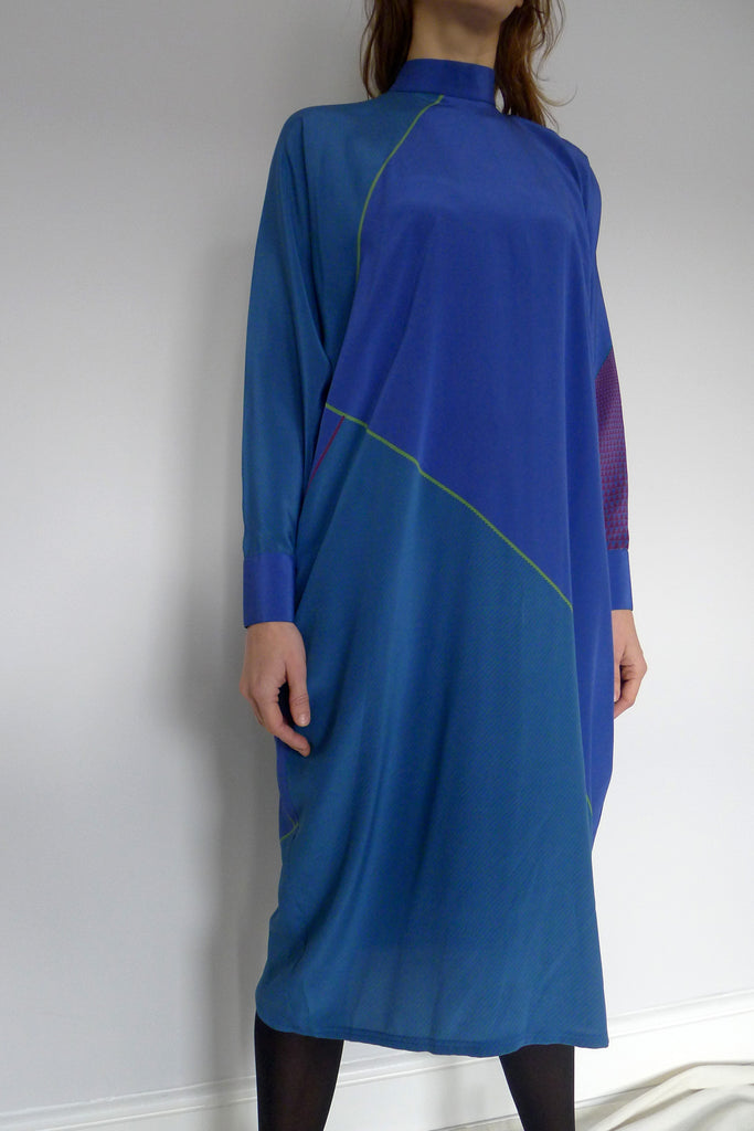 Vintage Enrica Massei Silk Print Dress