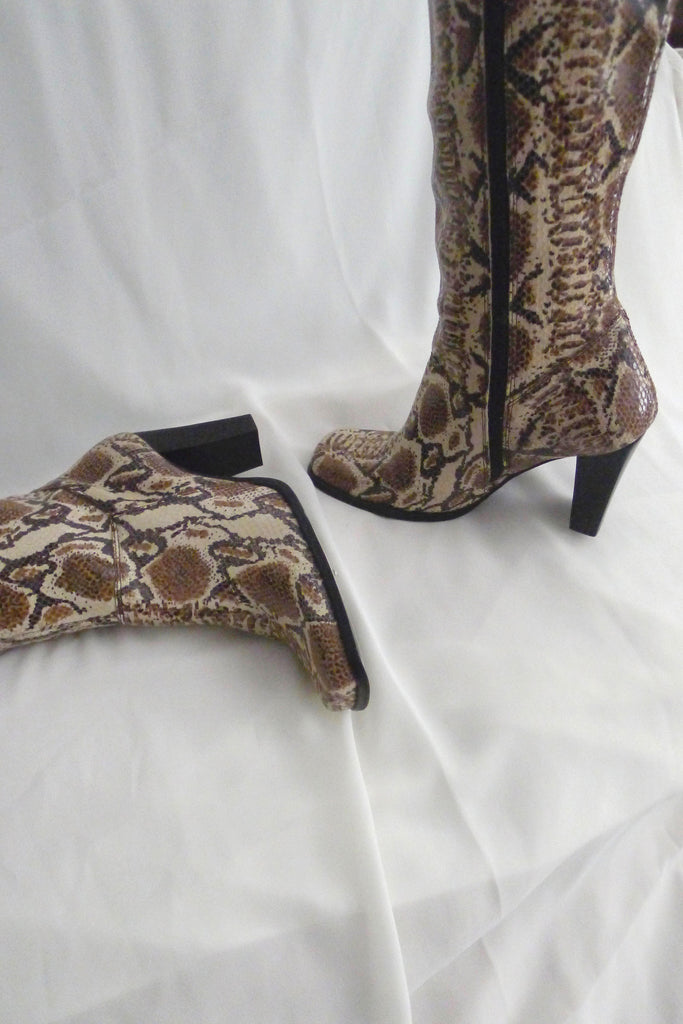 Vintage Python Snake Boots