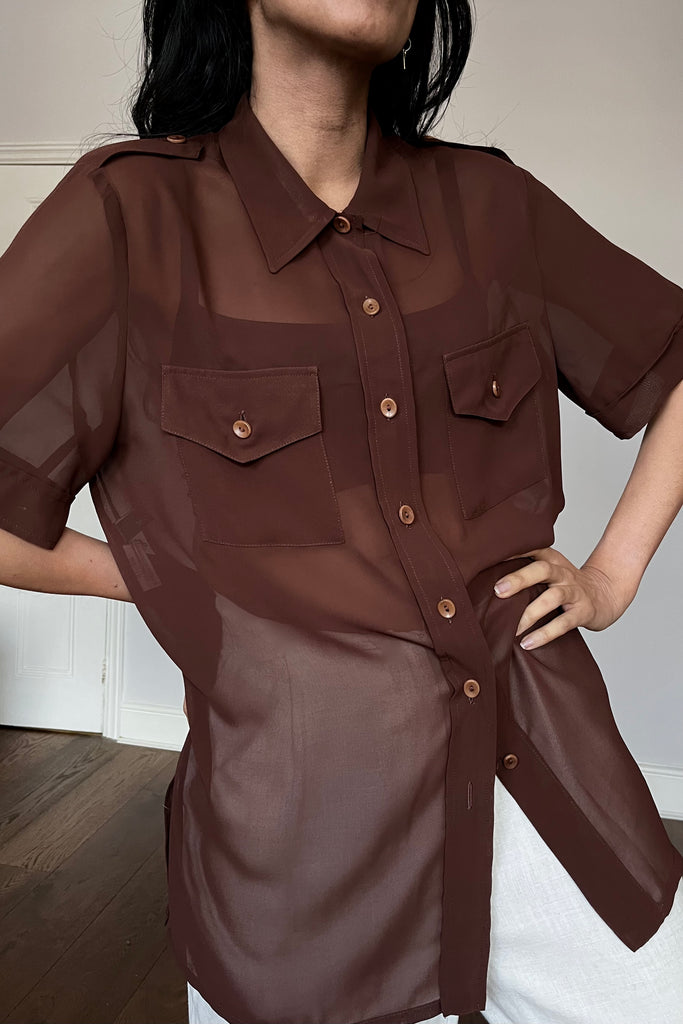 Vintage Sheer Utility Shirt