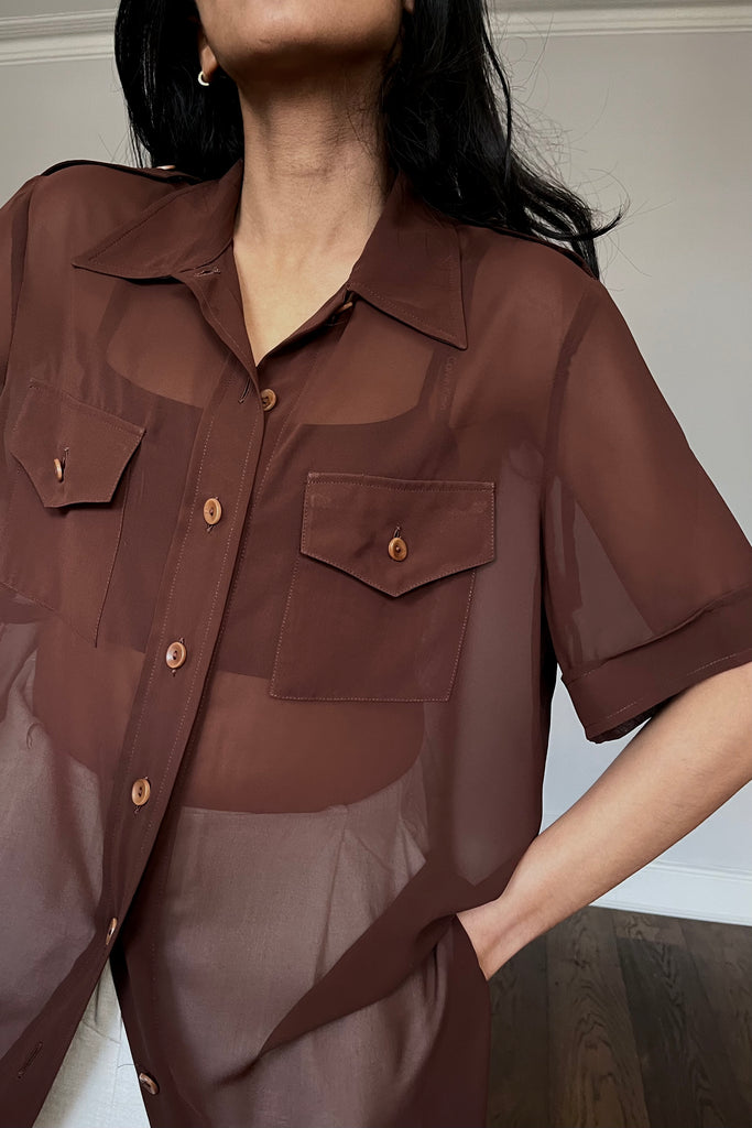 Vintage Sheer Utility Shirt