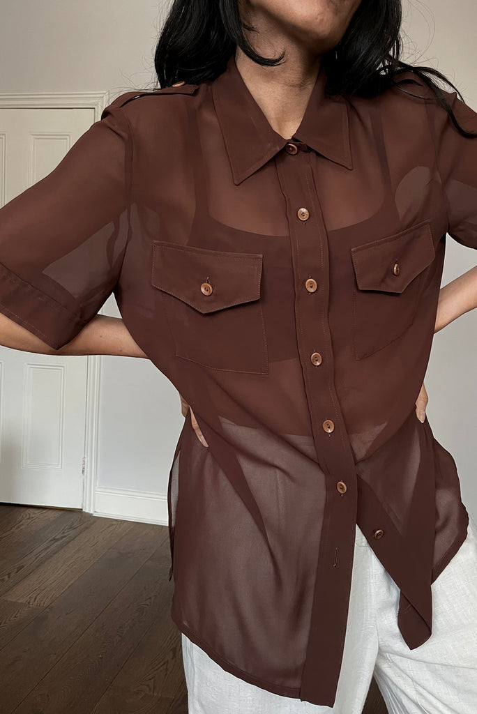 Vintage Sheer Utility Shirt