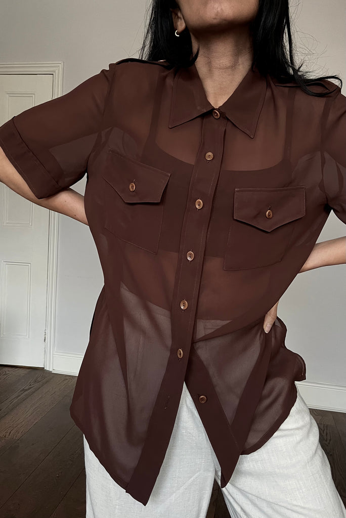 Vintage Sheer Utility Shirt