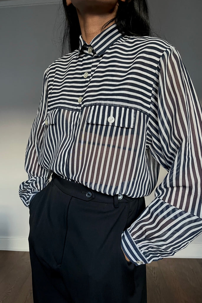 Vintage Sheer Stripe Shirt