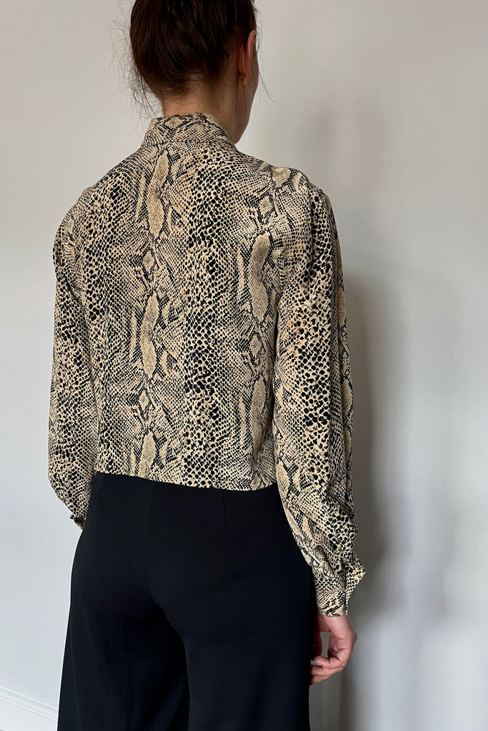 Vintage Silk Printed Zip Top