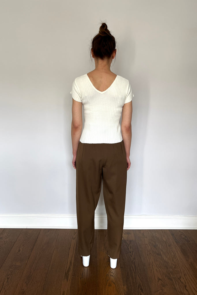 Vintage Asymmetric Knit Top