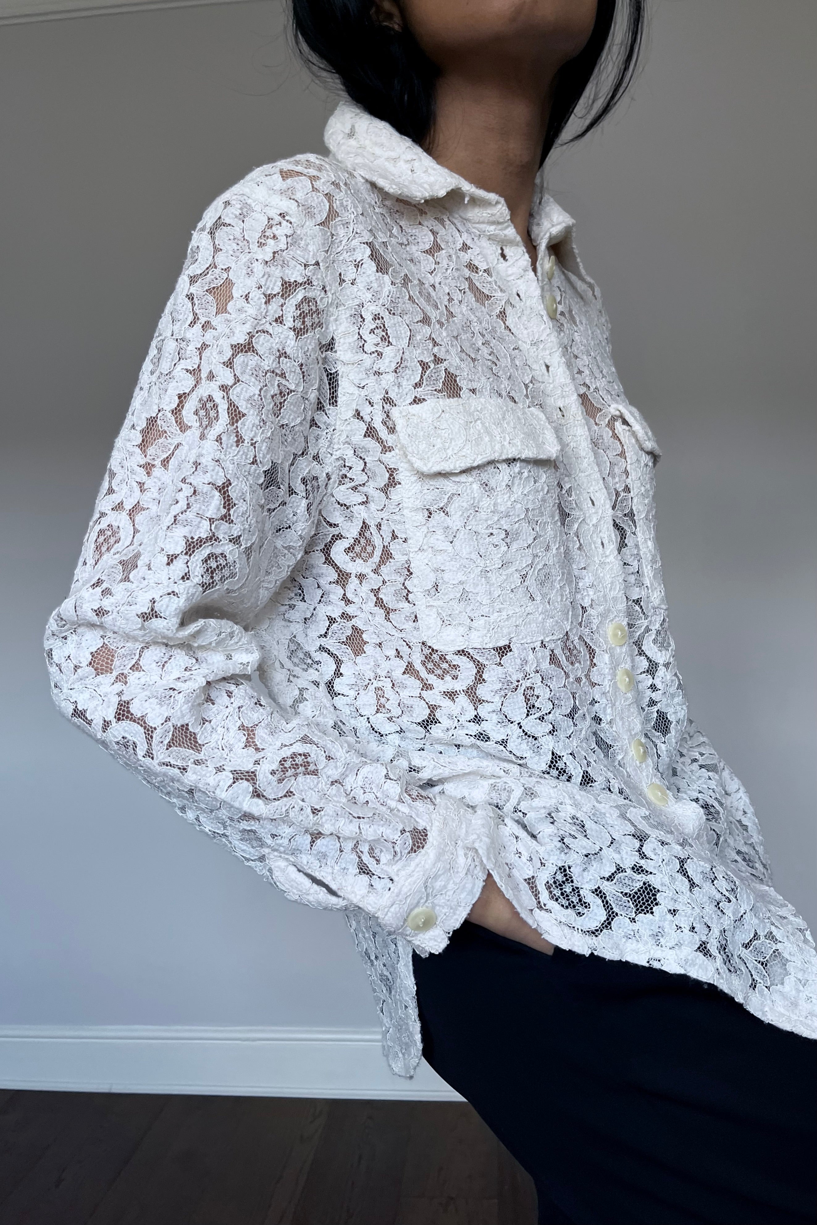 【定価25,300円】 VINTAGE LIKE CODE LACE SHIRT web完売VINTAGE LIKE CODE LACE SHIRT レディース