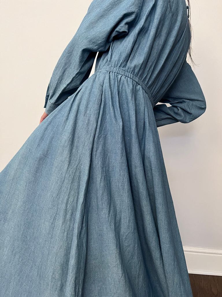 jaeger blue dress Silk mid-length dress