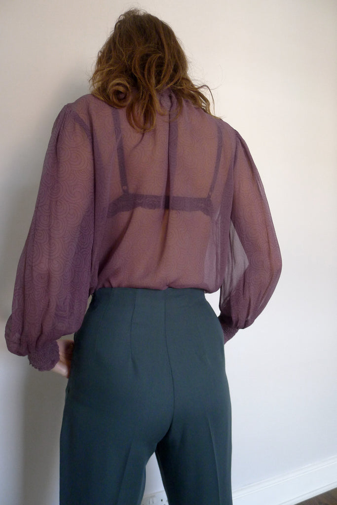 Vintage Sheer Silk Top