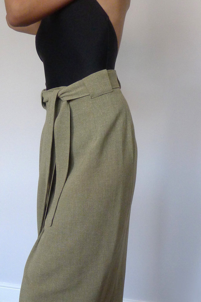 Vintage Wrap Midi Skirt