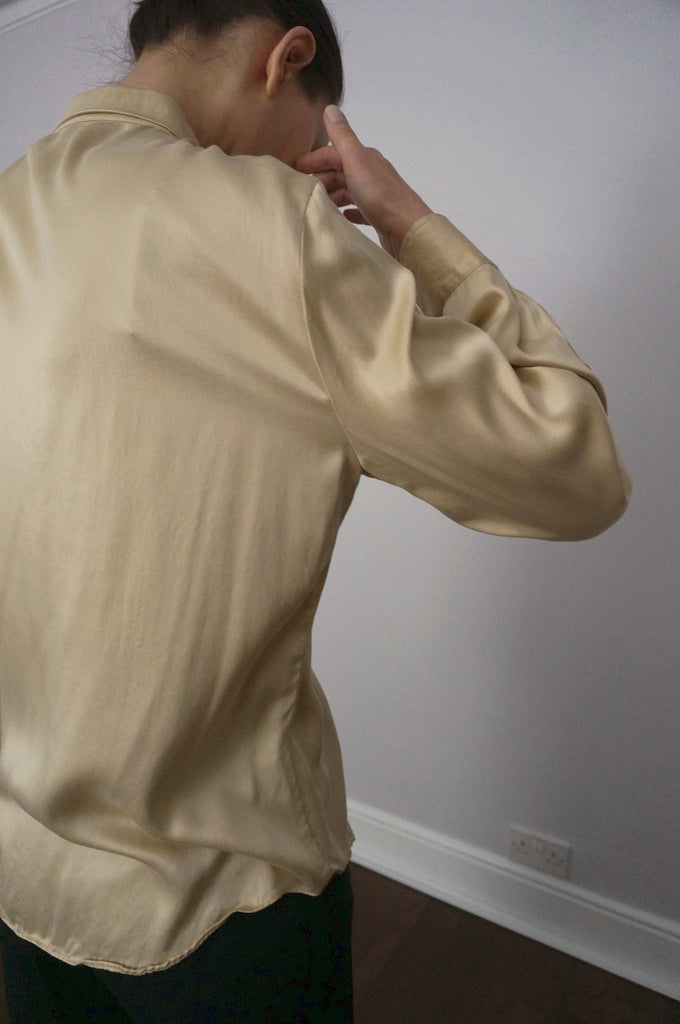 Vintage Minimal Silk Shirt