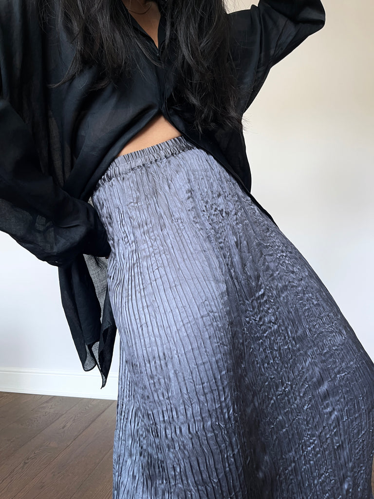 Vintage Silk Crinkle Skirt