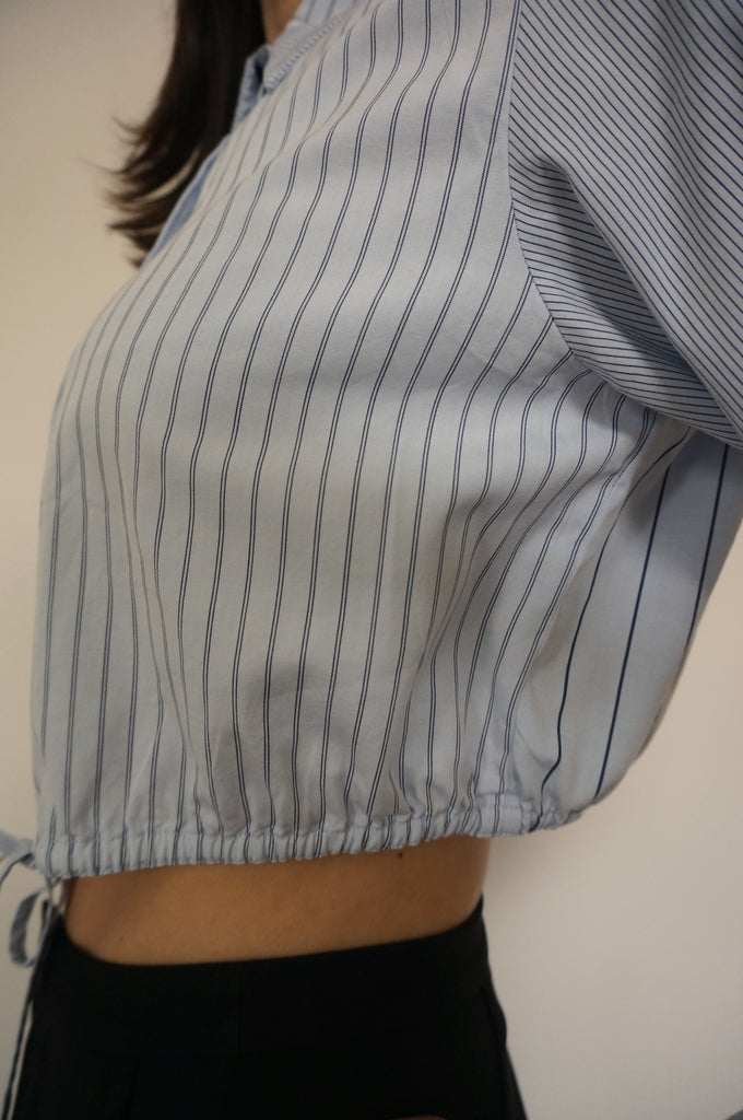 Vintage Kenzo Stripe Cropped Shirt