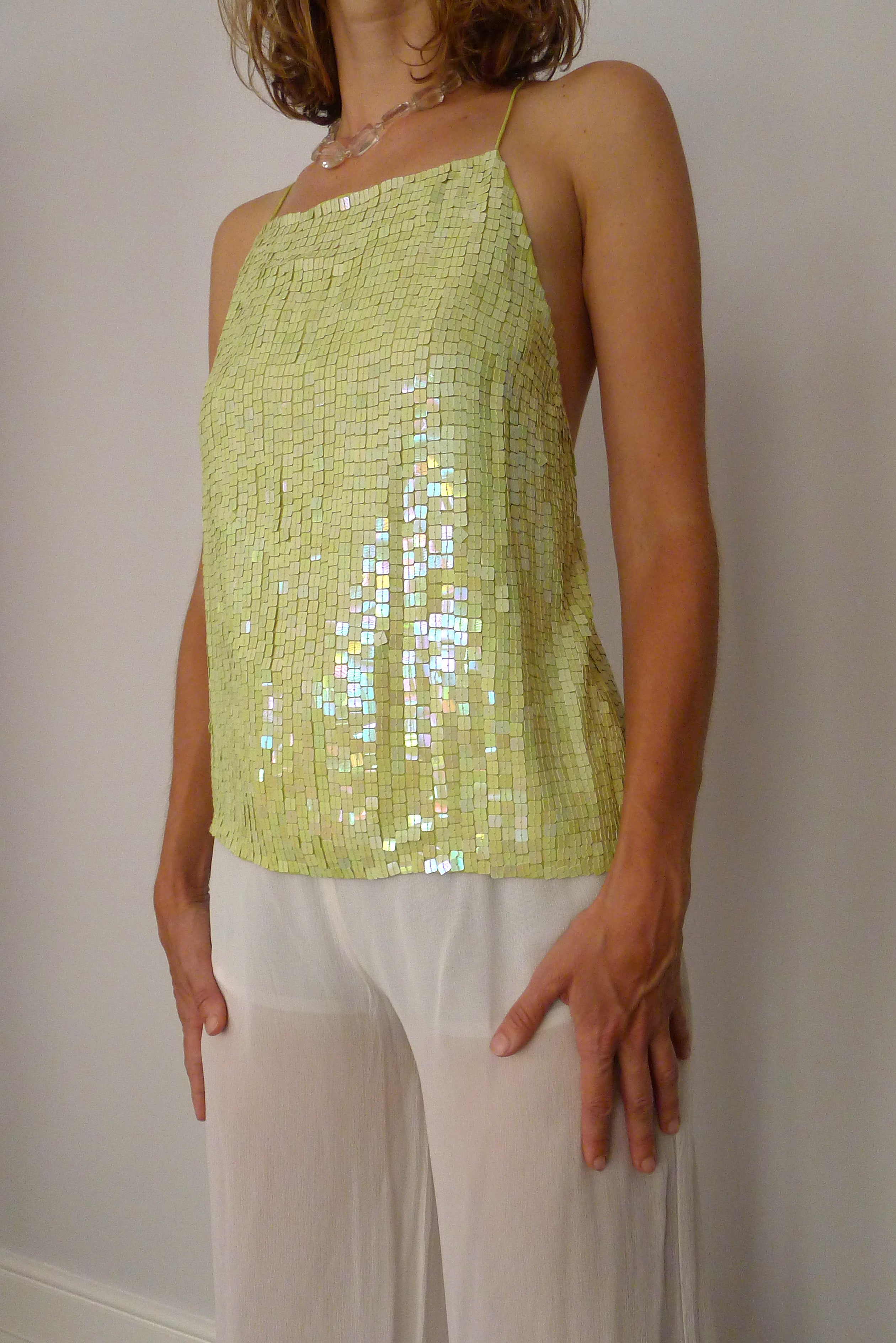 square neck smocked top