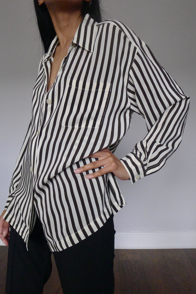 Vintage Silk Stripe Shirt