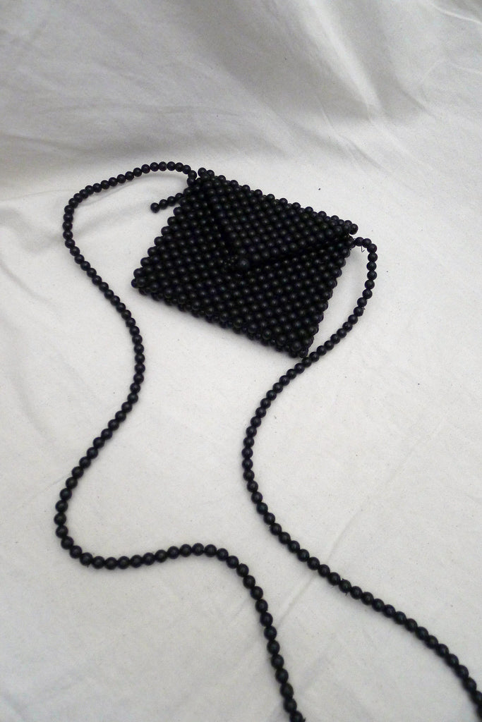 1960s Mini Woven Bead Bag
