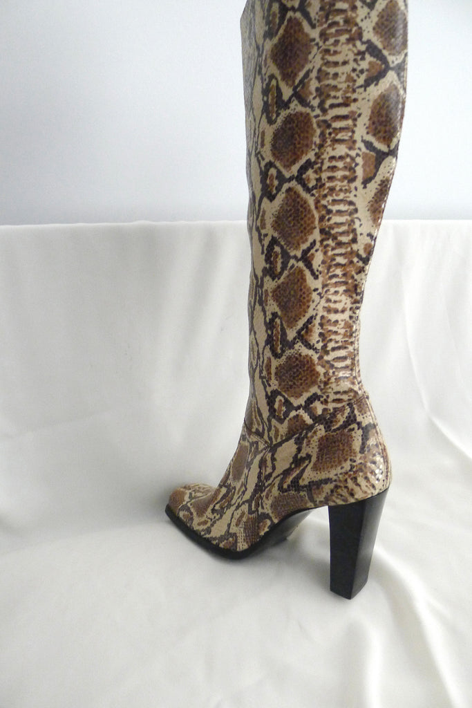 Vintage Python Snake Boots
